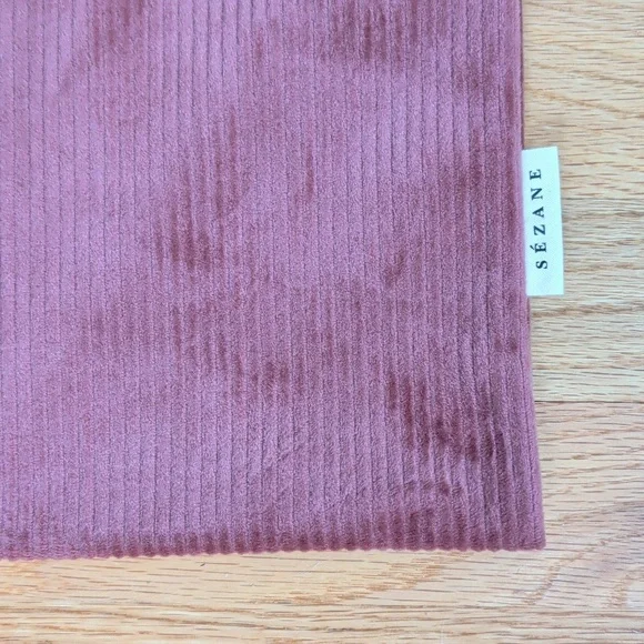Sezane pink velvet Sofa Corduroy Tote Bag - Picture 2 of 3